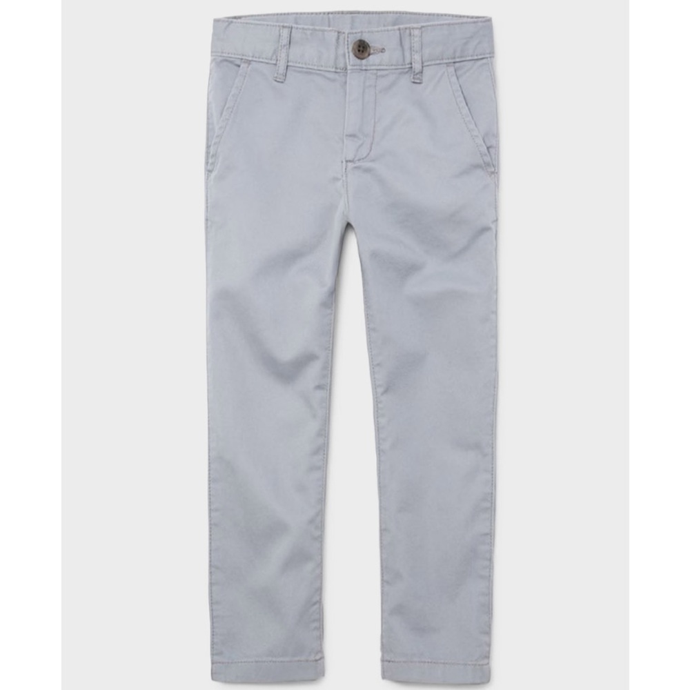 The Children’s Place Stretch Chino Straight-Leg Cotton Blend size 14 gray